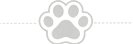 Minimalist grey pet paw print divider for FurSystem workflow layout